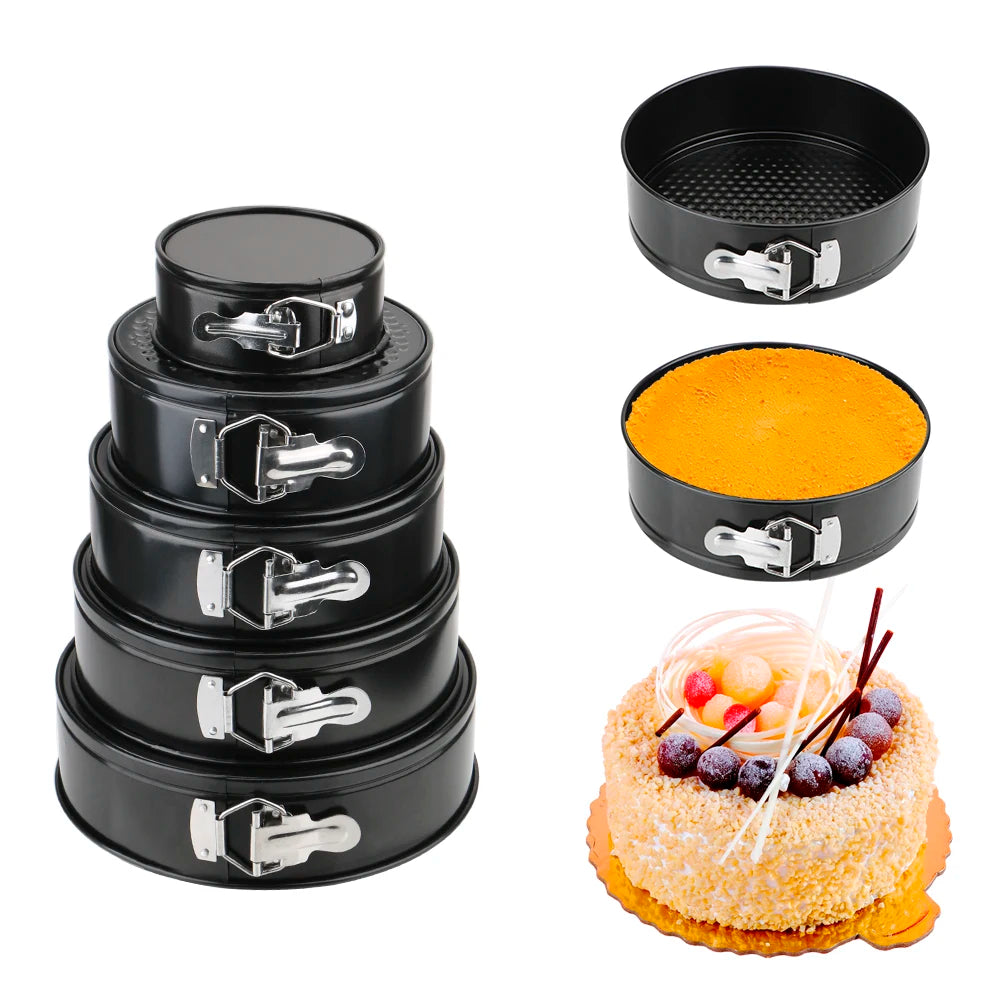 Removable Bottom Round Cake Pan Bakeware Non-Stick Metal Bake Mould Carbon Steel Cakes Molds Kitchen Accessories