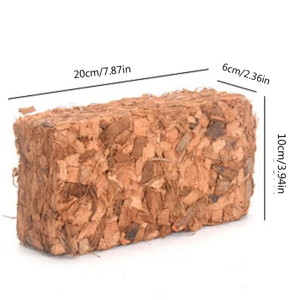 500g Coconut Fiber Brick Good Water Absorption Great Root Protective  For Flower Plants Growing