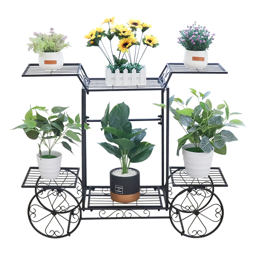 Indoor 6 Tier Garden Cart Plant Holder