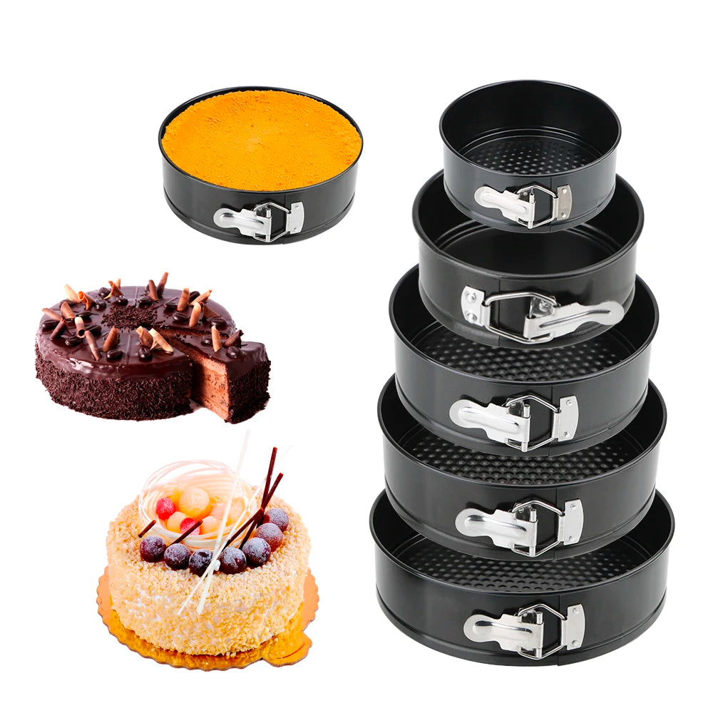 Removable Bottom Round Cake Pan Bakeware Non-Stick Metal Bake Mould Carbon Steel Cakes Molds Kitchen Accessories