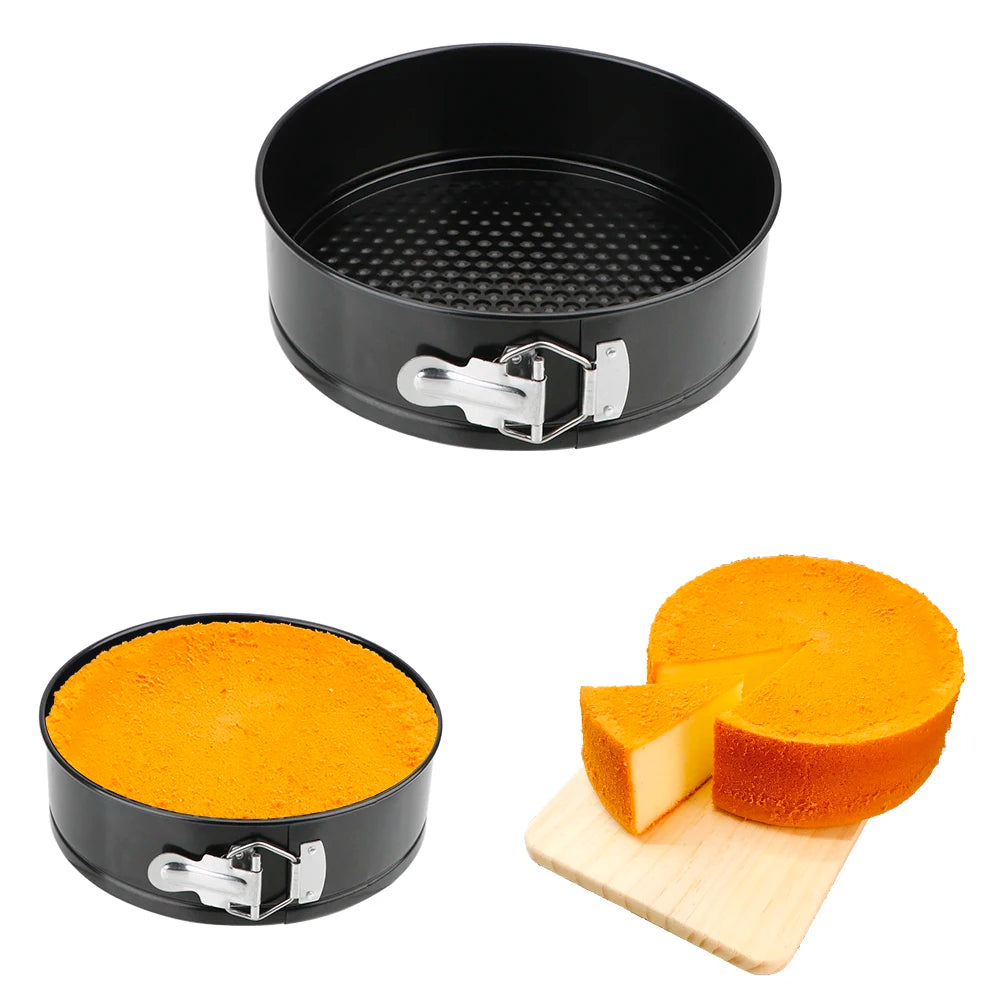 Removable Bottom Round Cake Pan Bakeware Non-Stick Metal Bake Mould Carbon Steel Cakes Molds Kitchen Accessories