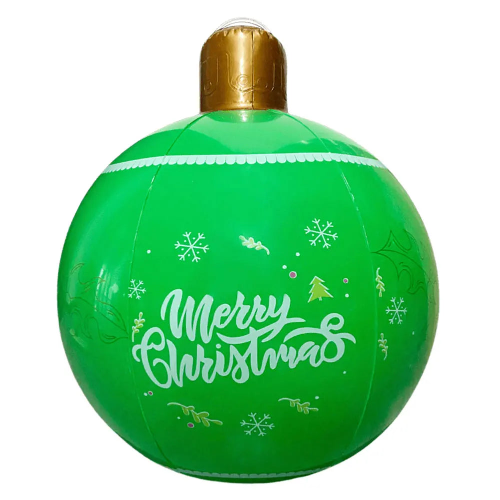 60CM Inflatable Christmas Ball Decorative Balls 2024 New Year Navidad Christmas Decoration PVC Giant Big Ball