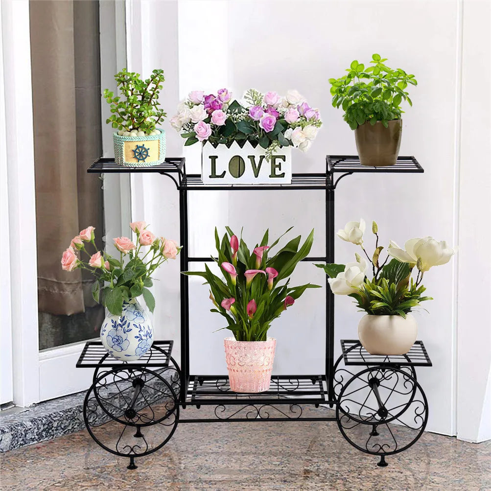 Indoor 6 Tier Garden Cart Plant Holder