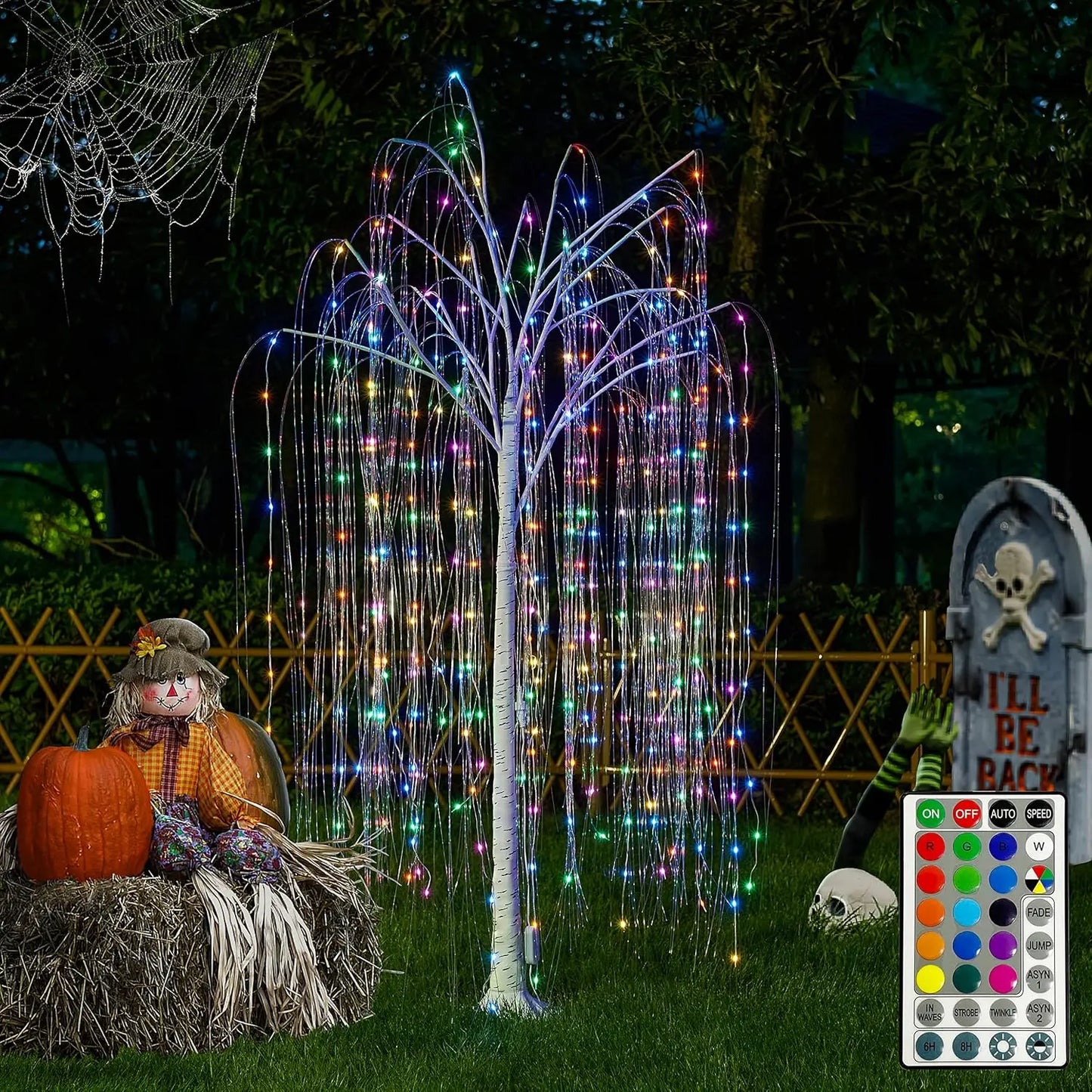 Festival Lantern, 288L Warm Lighted Willow Tree  Christmas Thanksgiving Fall Party Home Wedding Decoration, Festival Lantern