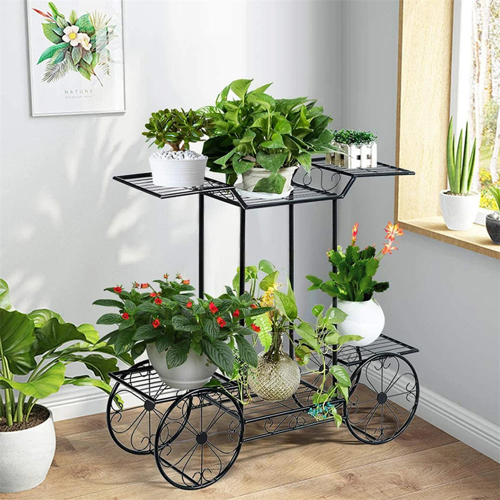 Indoor 6 Tier Garden Cart Plant Holder