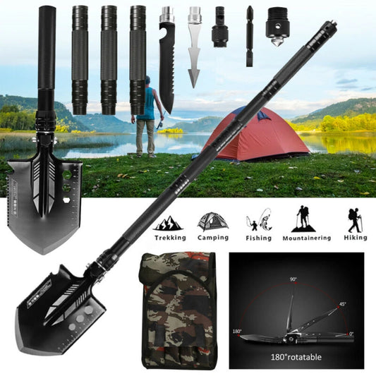 Folding Survival Shovel Set Tactical Military Spade Camping Hunting Outdoor Self Defense Multi Tool Car Snow Garden Tool Shovel