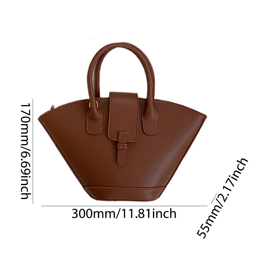 Trapezoid Bucket Bag for Women Luxury Designer Shoulder Bags 2024 PU Leather Female Fashion Handbag Purses Trendy Crossbody Bag