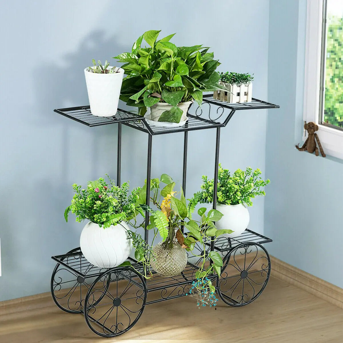 Indoor 6 Tier Garden Cart Plant Holder