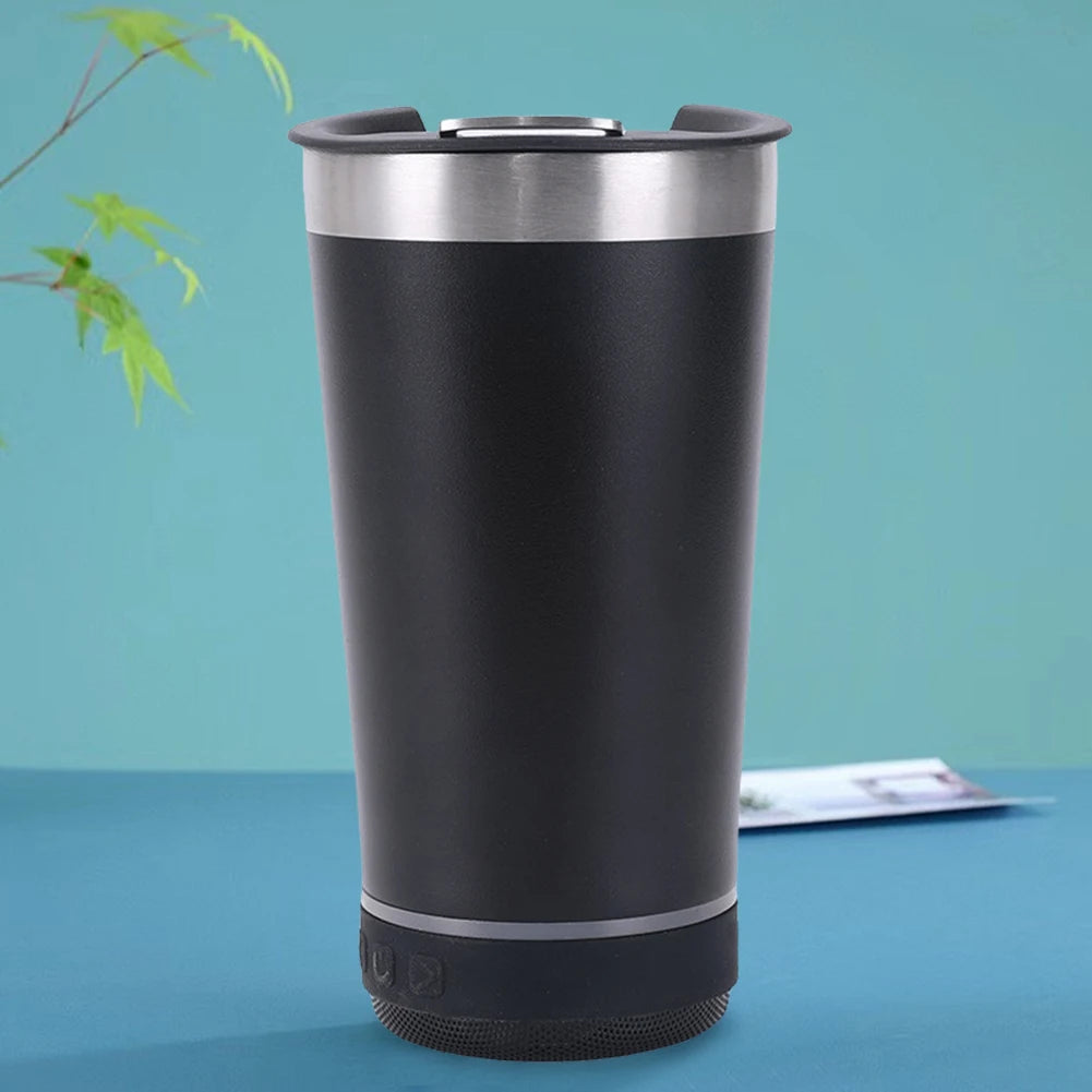 Portable Stainless Steel Insulated Cup Wireless BT Speaker Water Bottle Stereo Subwoofer Sound Box Gifts for Women and Men