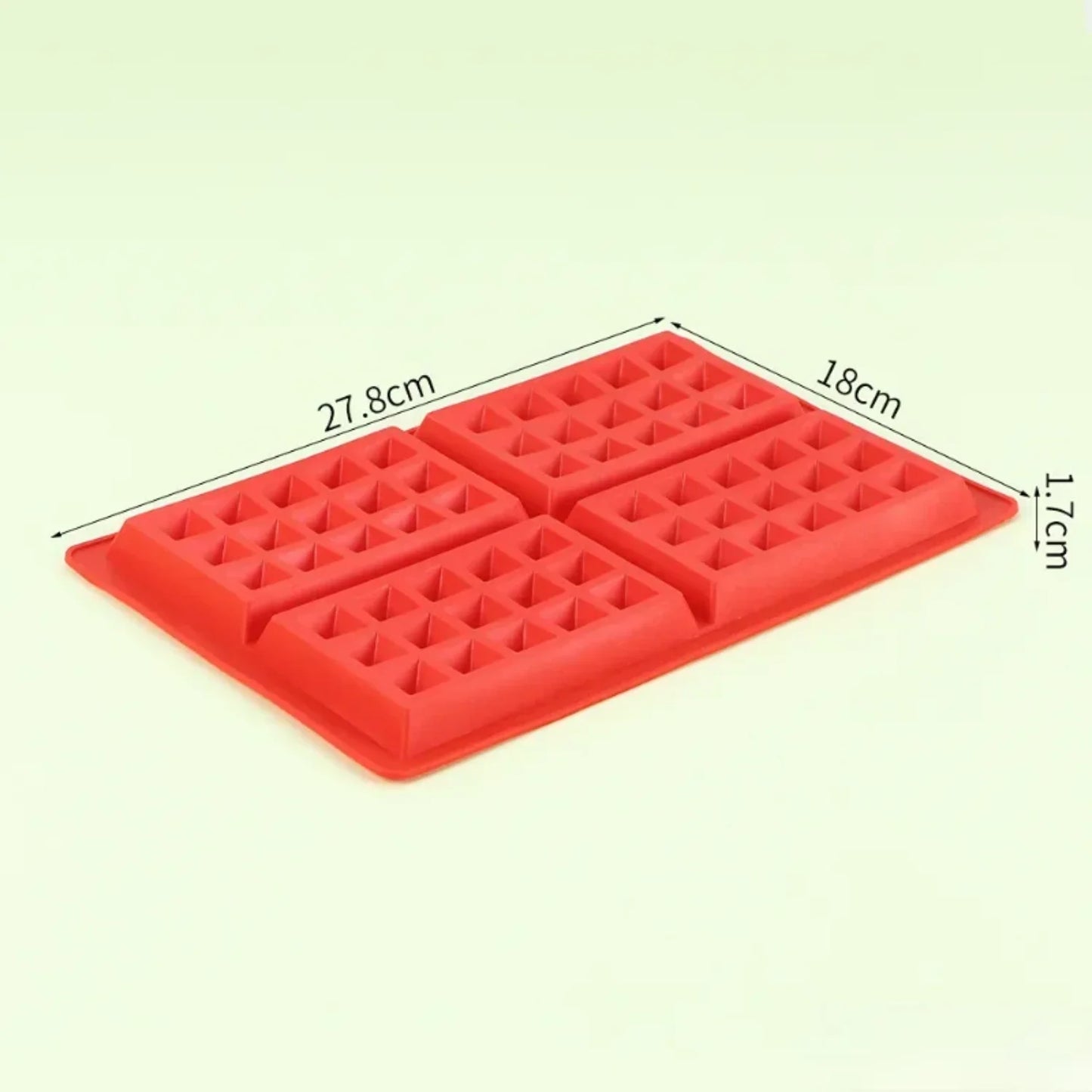 Silicone Waffle Mold Maker Non-stick Waffle Mold Kitchen Bakeware Cake Mould Makers  Oven High-temperature Baking Set