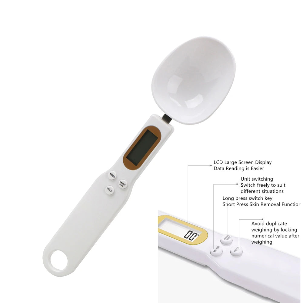 Baking Supplies Electronic Digital Spoon Scale LCD Display Digital Kitchen Measuring Spoon 500g/0.1g Mini Kitchen Scales