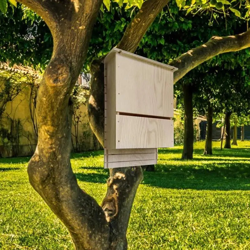 Outdoor Bat Houses Wood Outdoor Bat Habitat Box Outside Wooden Shelter & Nest