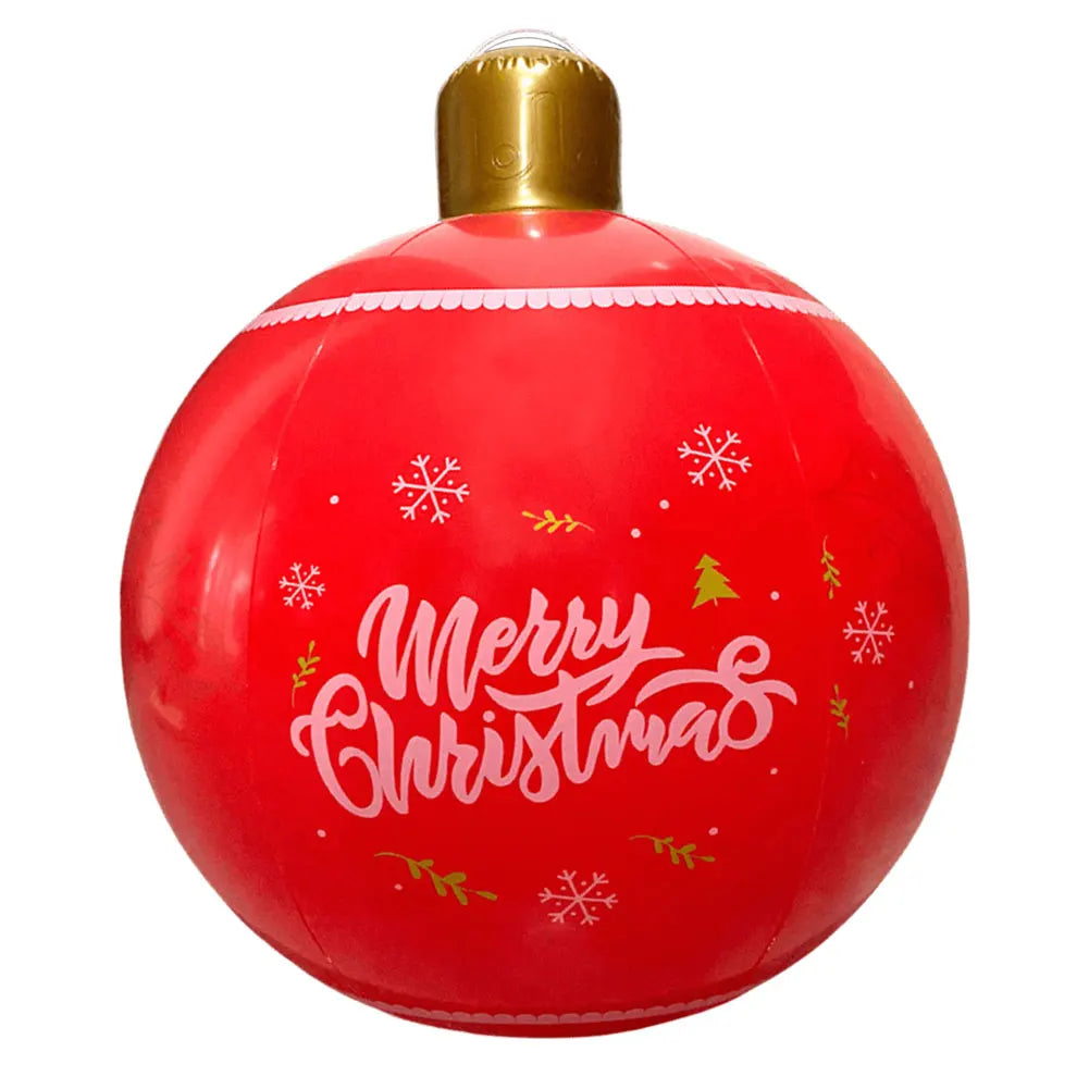 60CM Inflatable Christmas Ball Decorative Balls 2024 New Year Navidad Christmas Decoration PVC Giant Big Ball