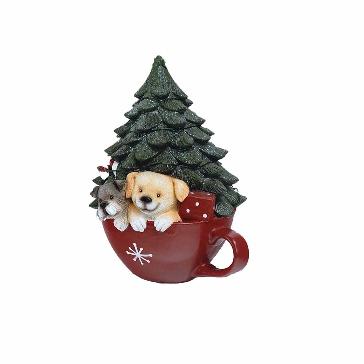 2024 New Small Animal Christmas Cup Night Light Resin Crafts Home Desktop Christmas Tree Light String Decoration Ornaments