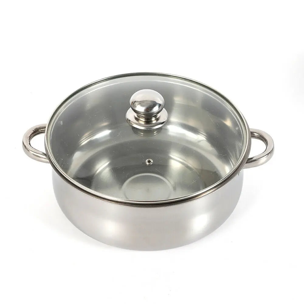 30CM 5 Tier Cook Food Veg Pot Large Stainless Steel Steam Cooker Steamer Kitchen