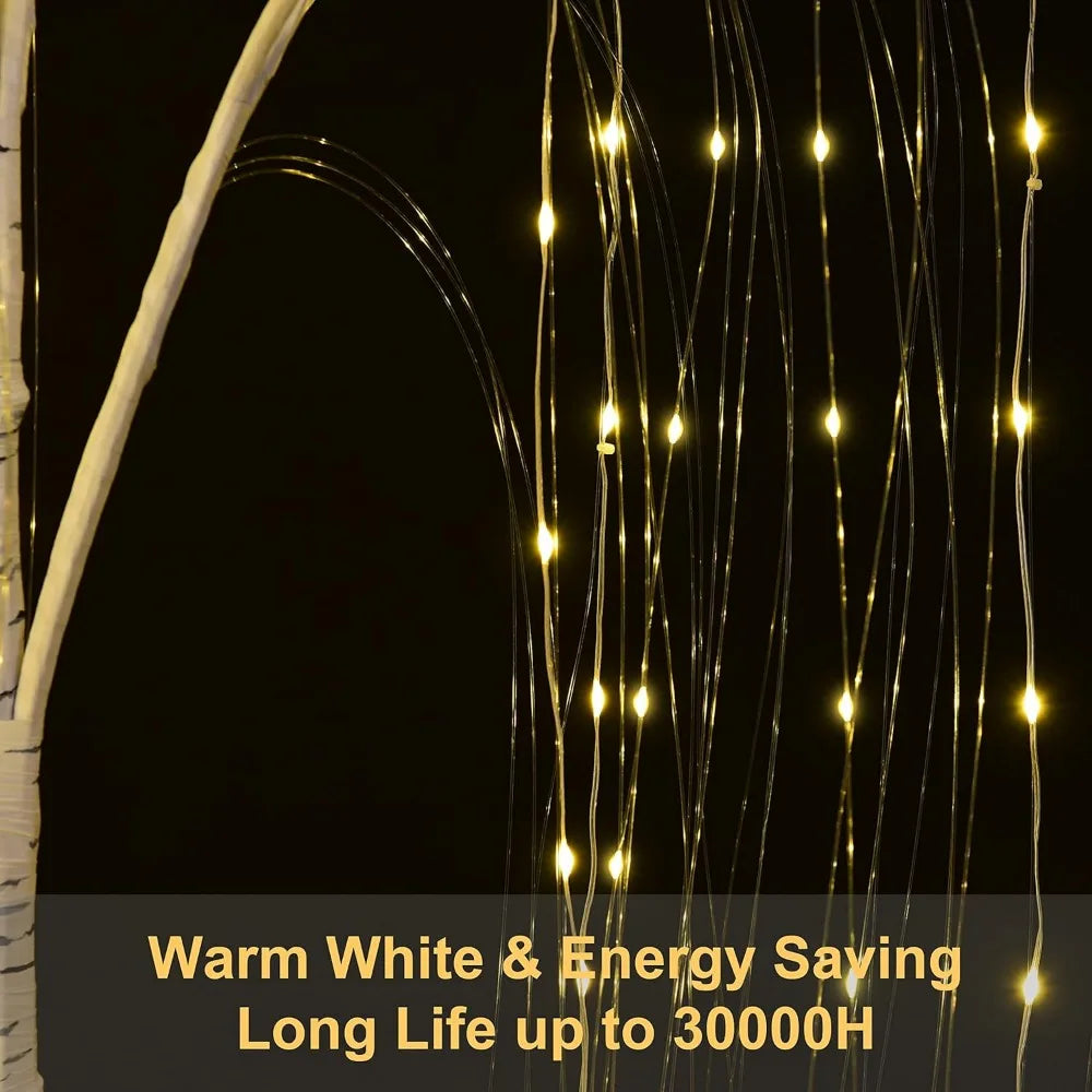 Festival Lantern, 288L Warm Lighted Willow Tree  Christmas Thanksgiving Fall Party Home Wedding Decoration, Festival Lantern