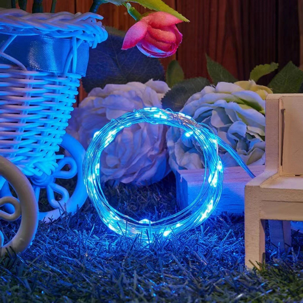 2Pcs LED Solar Light Outdoor Garden Fairy String Light Led Twinkle Waterproof Lamp for Christmas Patio Tree Party