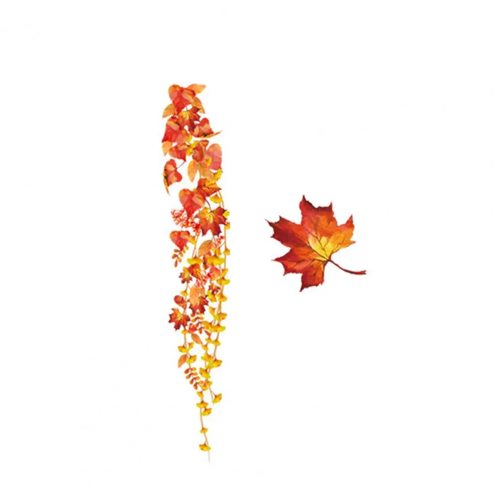 Autumn Leaf Stickers Maple Leaf Pattern Decals Thanksgiving Harvest Festive Decoration Removable Maple Leaves Wall for Fall