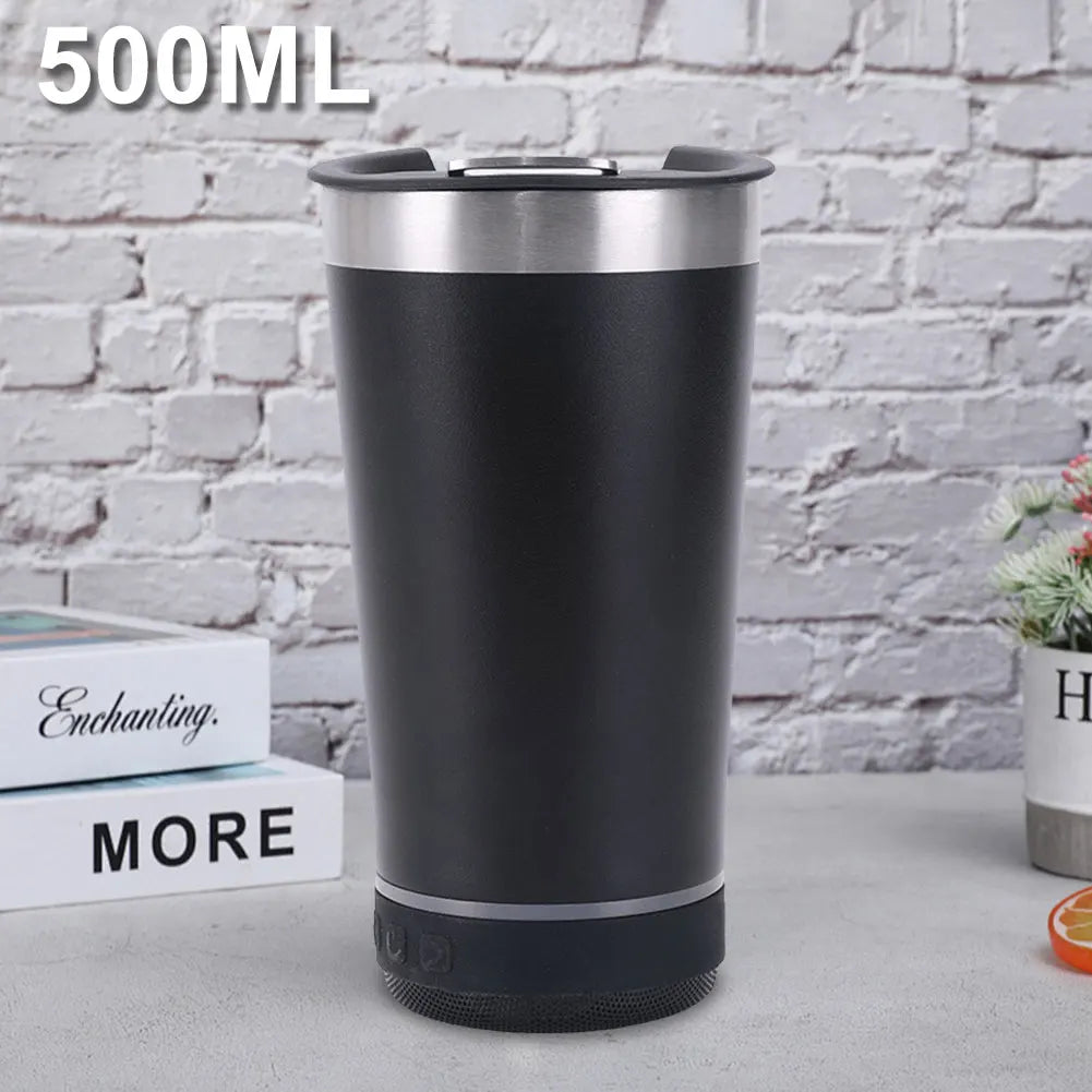 Portable Stainless Steel Insulated Cup Wireless BT Speaker Water Bottle Stereo Subwoofer Sound Box Gifts for Women and Men