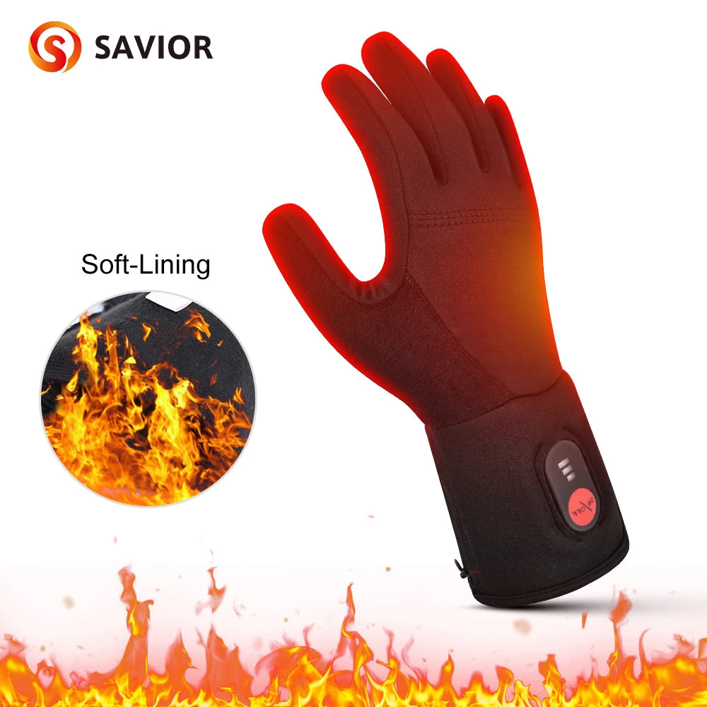 Rechargeable Thermal Motorcycle Gloves for Men Women Electric Heated Gloves Touch Screen Waterproof Motorbike Play Skiing Riding