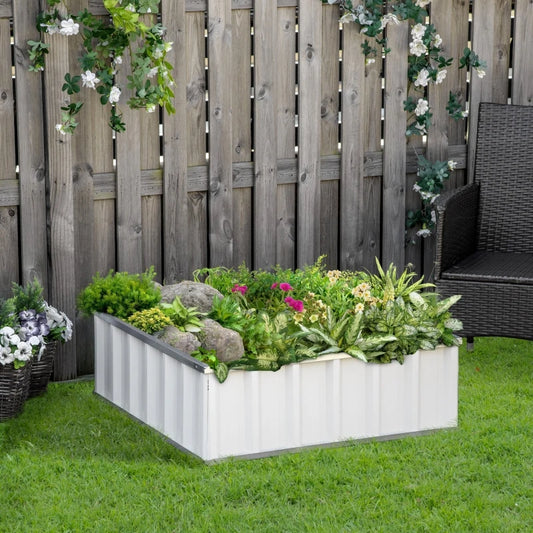 3x3 ft Galvanized Raised Garden Bed, Metal