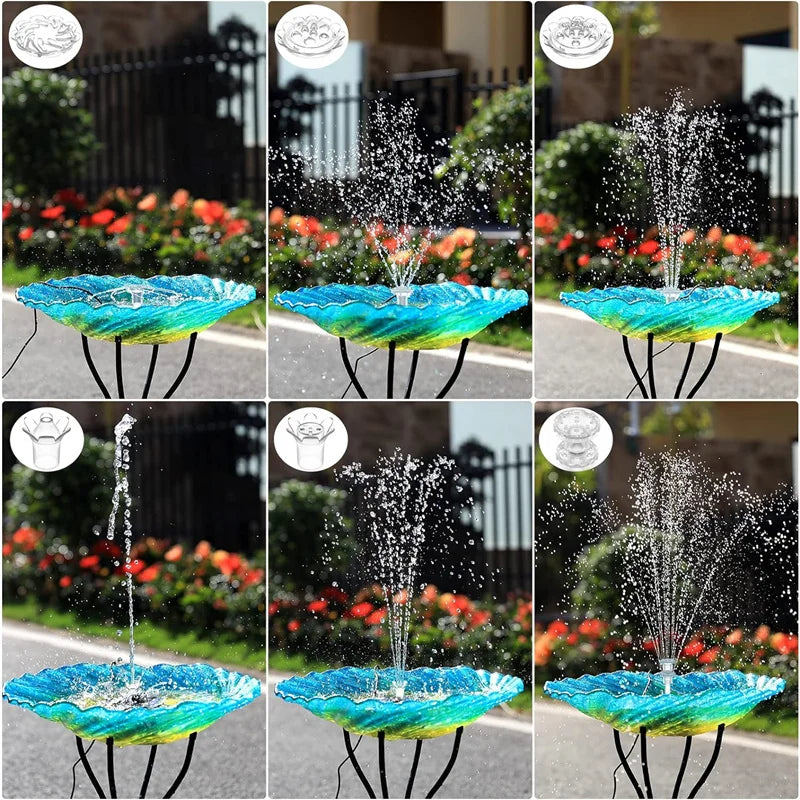 3.5 W Solar Fountain with 12 Nozzles, Solar Pump Outdoor Pond Suitable for Birdbaths Aquariums Ponds Garden Fountains