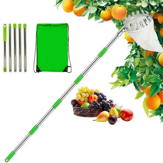 Fruit Picker With Telescopic Pole Metal Fruit Picker