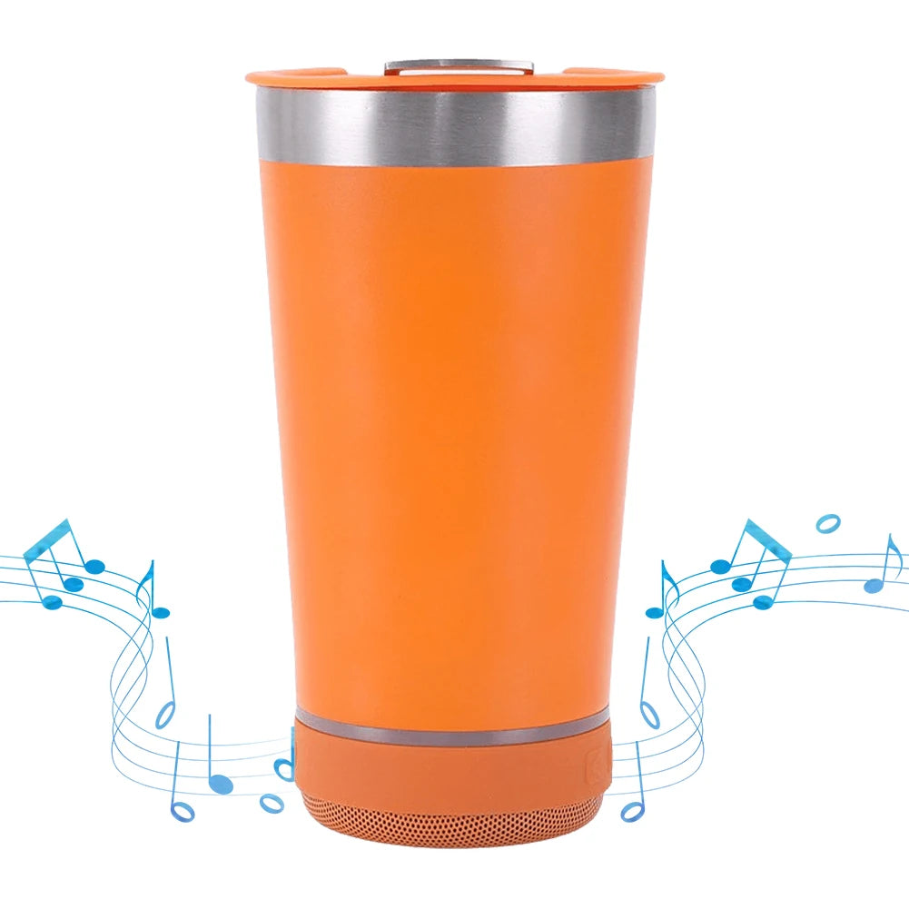 Portable Stainless Steel Insulated Cup Wireless BT Speaker Water Bottle Stereo Subwoofer Sound Box Gifts for Women and Men