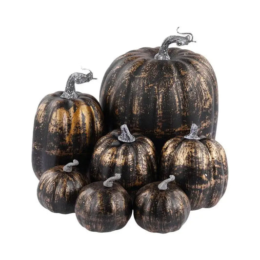 Autumn Pumpkin Decorations 7Pcs Autumn Harvest Decorations Foam Pumpkins For Farmhouse Fall Harvest Thanksgiving Halloween