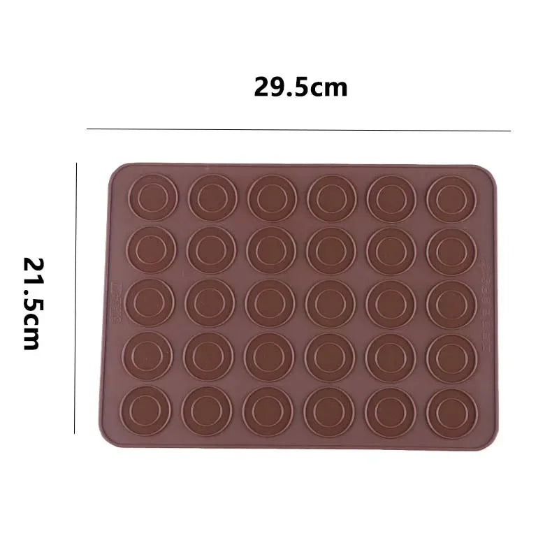 Macaron Silicone Pad Baking Tool 30-Cavity Silicone Macaron Mat DIY Baking Mats Cake Pastry Oven Baked Mold Sheet Bakeware Tools