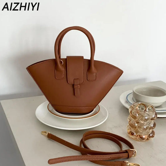 Trapezoid Bucket Bag for Women Luxury Designer Shoulder Bags 2024 PU Leather Female Fashion Handbag Purses Trendy Crossbody Bag