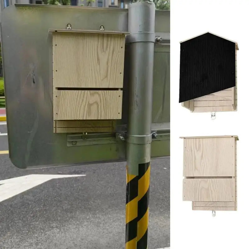 Outdoor Bat Houses Wood Outdoor Bat Habitat Box Outside Wooden Shelter & Nest