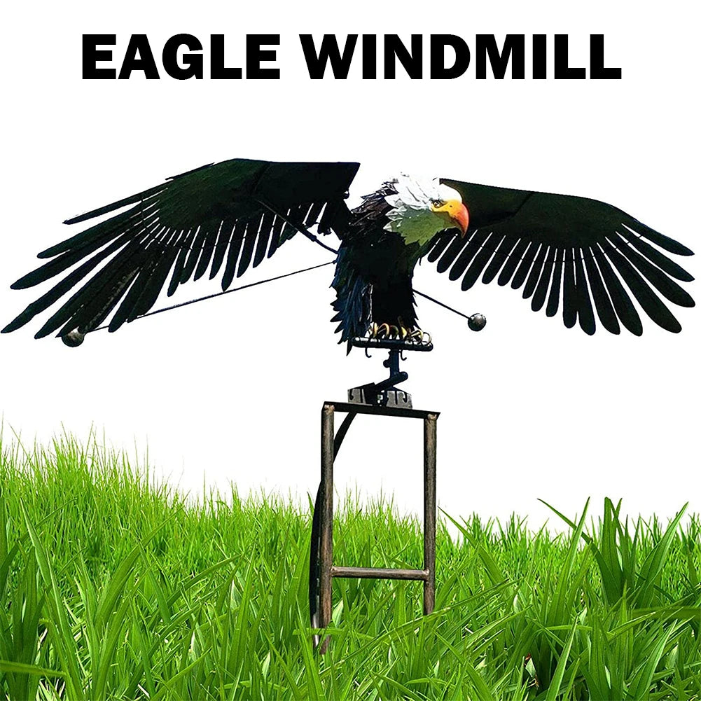 Garden Stake Eagle Windmill Spinners Lawn Ornaments Crafts Garden Art