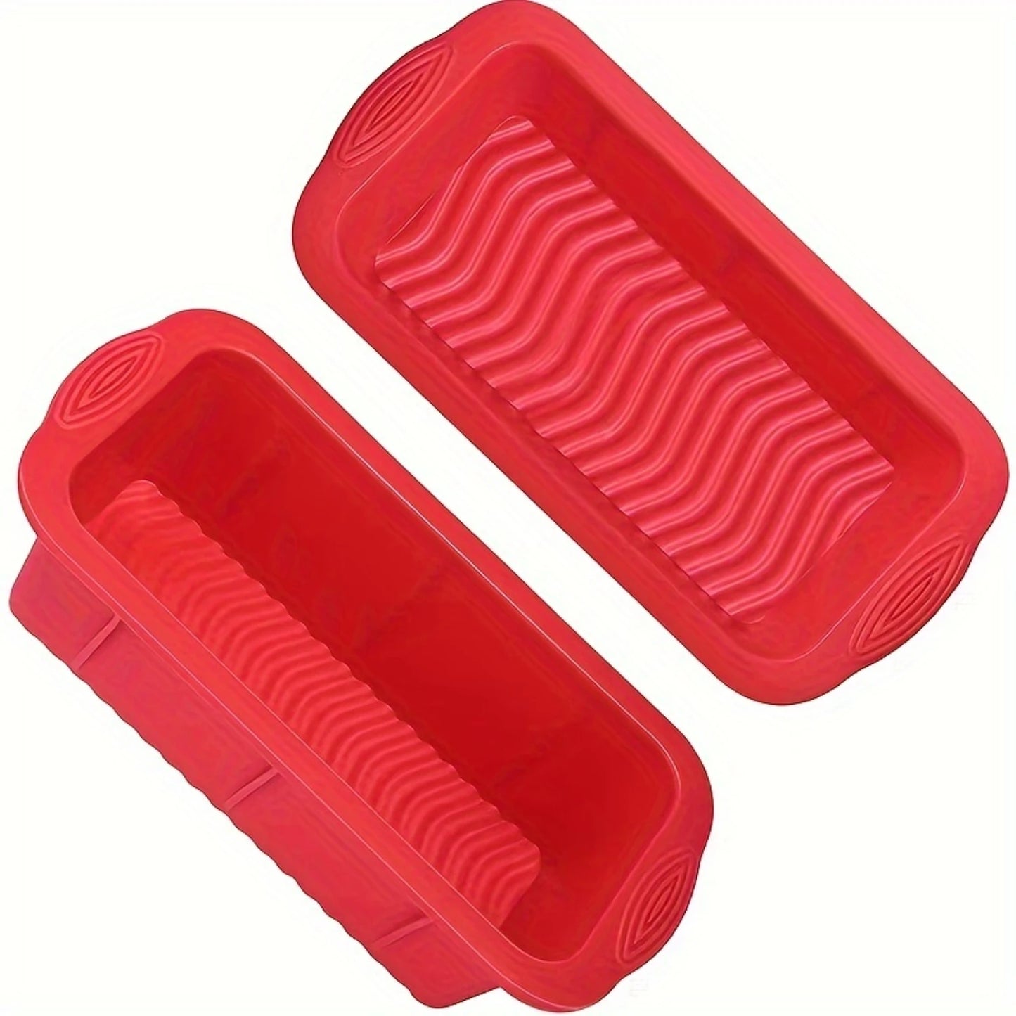 2pcs, Silicone Loaf Pans, Baking Bread Pan, Toast Making Tool, Non-Stick Bakeware, Oven Accessories, Baking Tools, Kitchen Acces