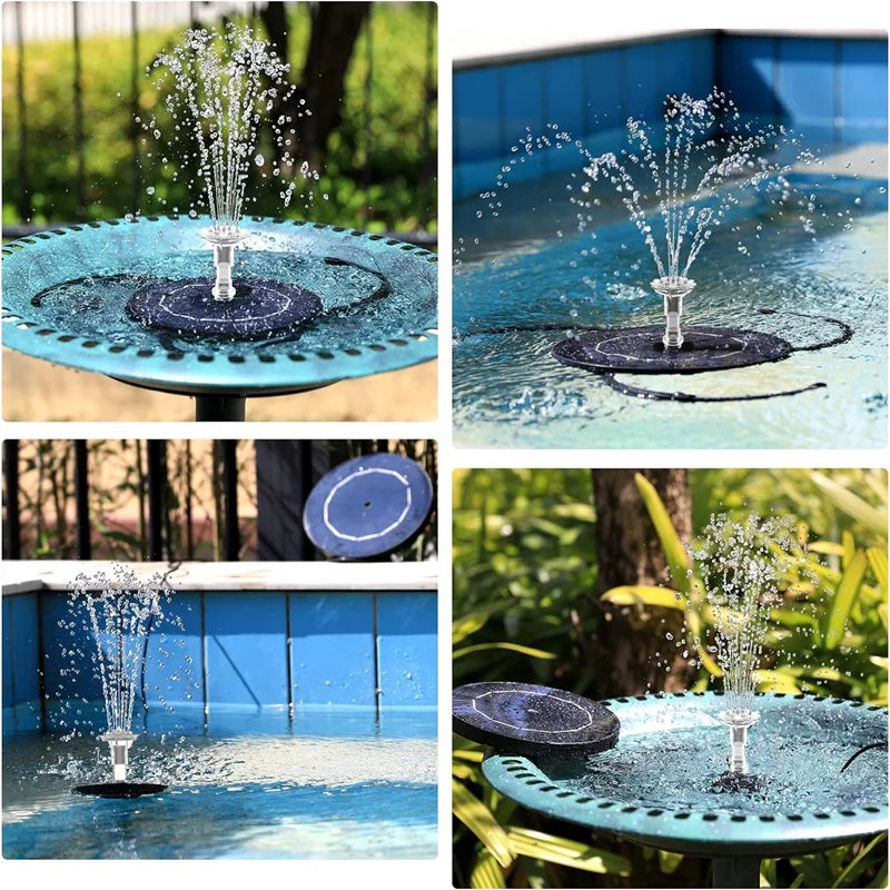 3.5 W Solar Fountain with 12 Nozzles, Solar Pump Outdoor Pond Suitable for Birdbaths Aquariums Ponds Garden Fountains