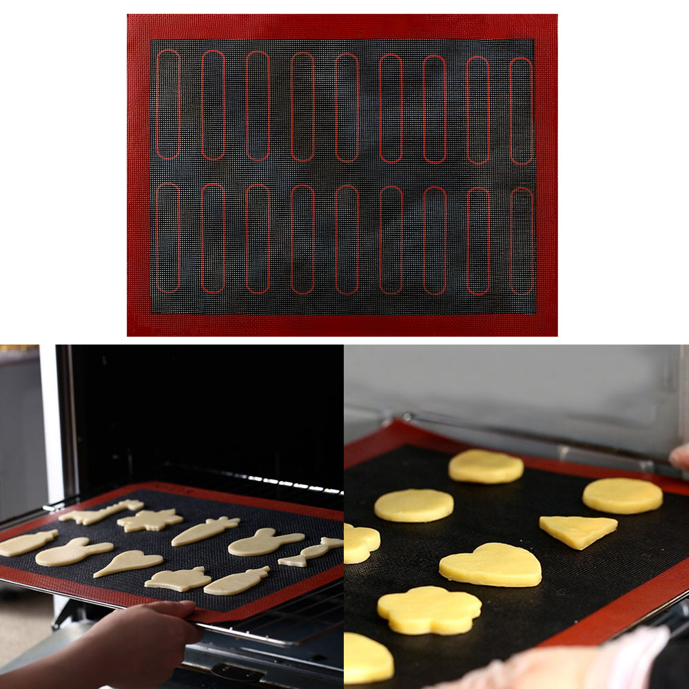 For Macaron Cookie Bread Puff Perforated Pad Bakeware Non Stick Baking Mat 40*30cm Silicone Mat Oven Sheet Liner